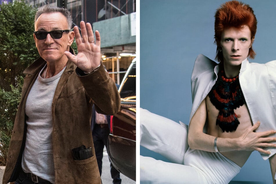 Bruce Springsteen (l.) sold his music for $500 million, while David Bowie's heirs sold the rights to the icon's catalogue for $25o million.