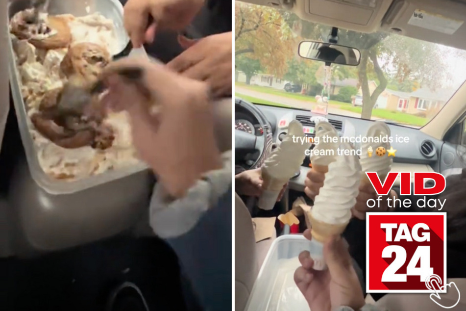 Today's Viral Video of the Day features a delicious McDonalds dessert hack that a group of girls tested out on TikTok!