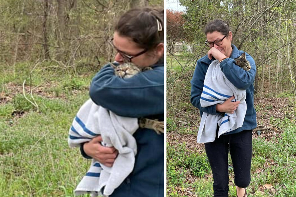 Beverly is overjoyed to be able to hold Sparkles in her arms again after 18 days!