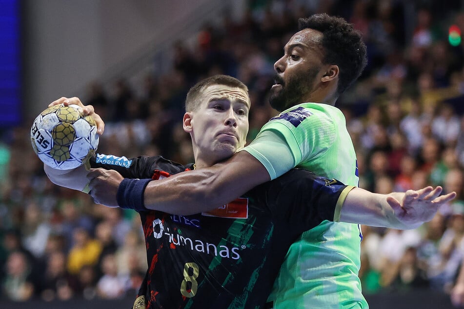 SCMs Manuel Zehnder (l, 25) war bester Werfer beim Match gegen Nantes. (Archivfoto)