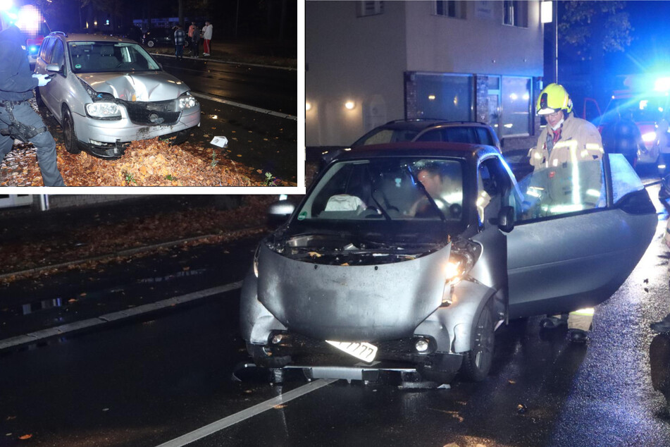 Berlin: 18-Jähriger crasht seinen Smart und schleudert ein weiteres Auto gegen einen Baum
