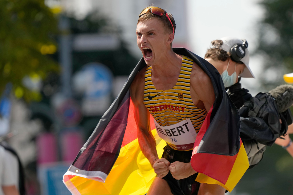 Bei den Olympischen Spielen in Tokio holte der Deutsche Jonathan Hilbert die Silbermedaille im 50 Kilometer Gehen der Männer. (Archivbild)
