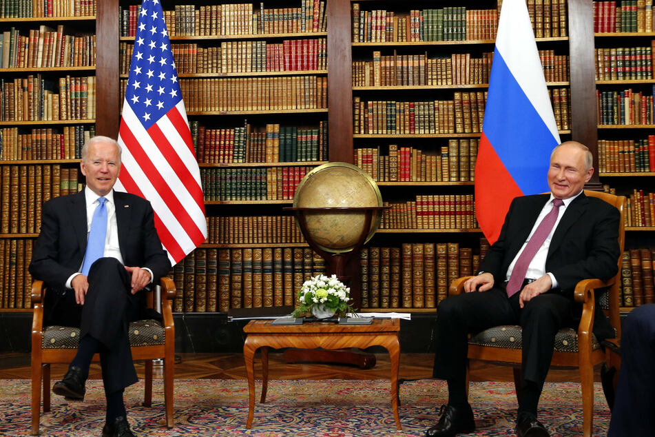 President Joe Biden (l) and Russia's President Vladimir Putin met for talks at the Villa La Grange on Wednesday.