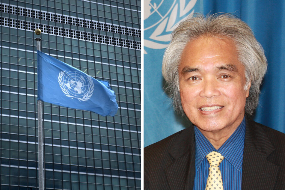 The Hawaiian Kingdom's Minister of Foreign Affairs Leon Siu at the United Nations General Assembly in New York City.