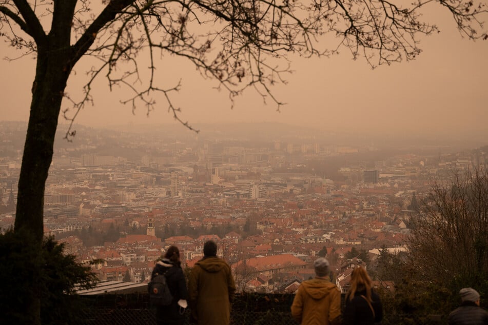 So sah der Himmel im Februar 2021 über Stuttgart aus.