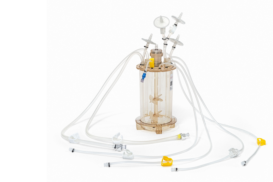 Ein Bioreaktor aus Produktion der ersten Biontech-Impfstoff-Charge ist neues Ausstellungsstück im Deutschen Museum München.