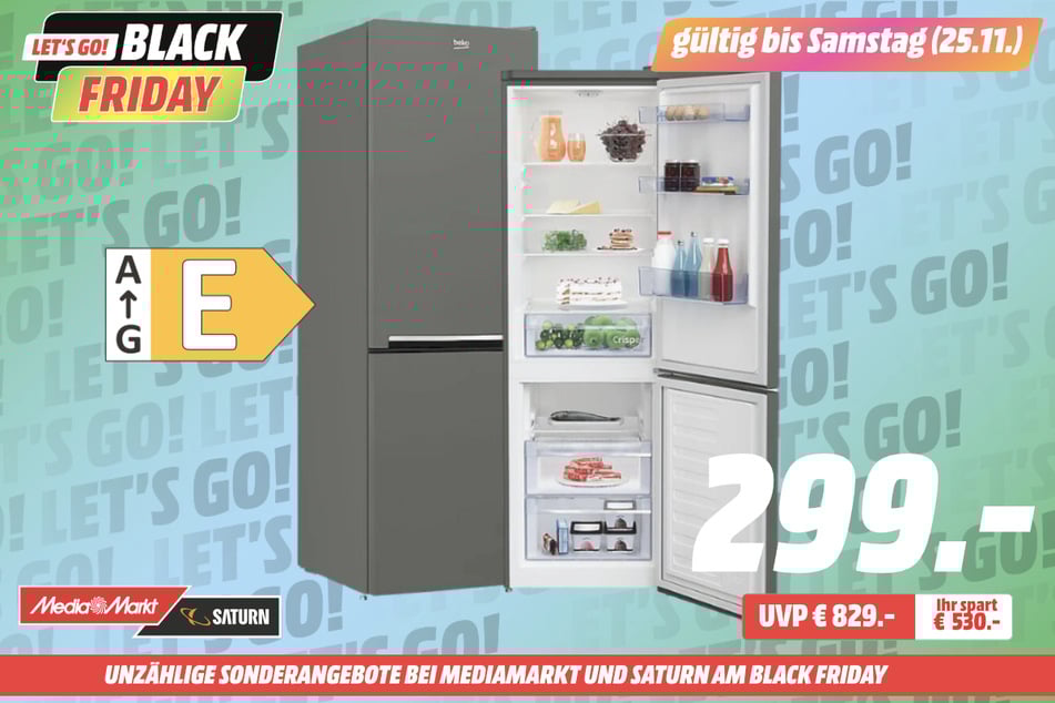 Beko-Kühlgefrierkombi EKO RCSA366K40GN für 299 statt 829 Euro.