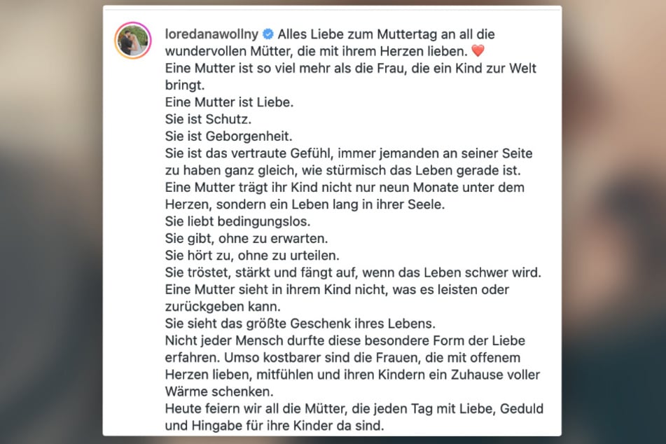 Mit diesen Worten hat sich Loredana (22) an Muttertag bei ihrer Community gemeldet. Ein persönlicher Dank an Mama Silvia (61) ist nirgends zu finden ...