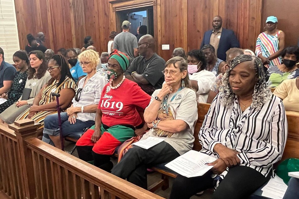 More than a hundred residents, many from Sapelo Island, turned out for the McIntosh County Commission meeting on September 12, 2023, at the courthouse in Darien, Georgia.