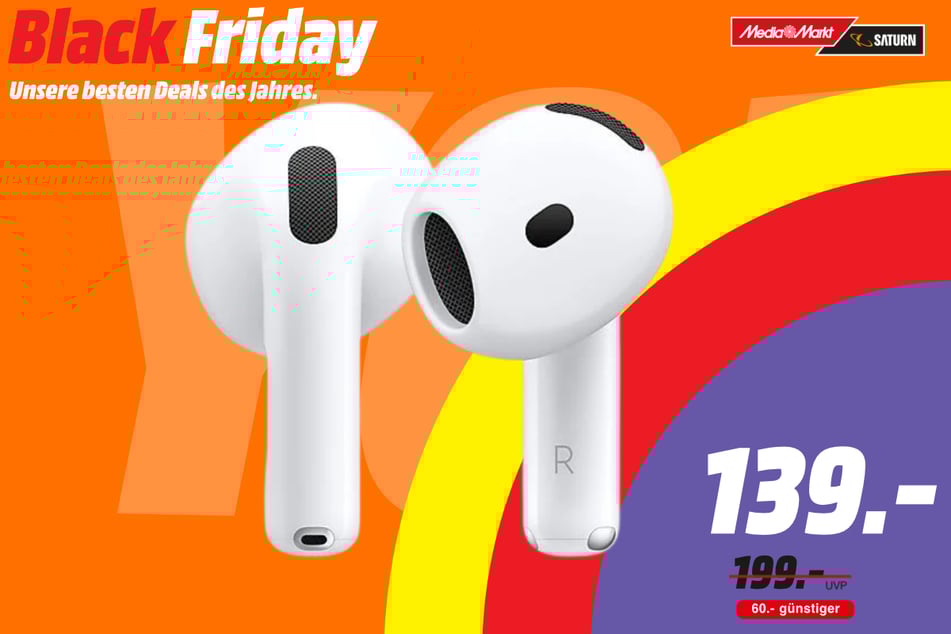 Apple AirPods 4 für 139 statt 199 Euro.