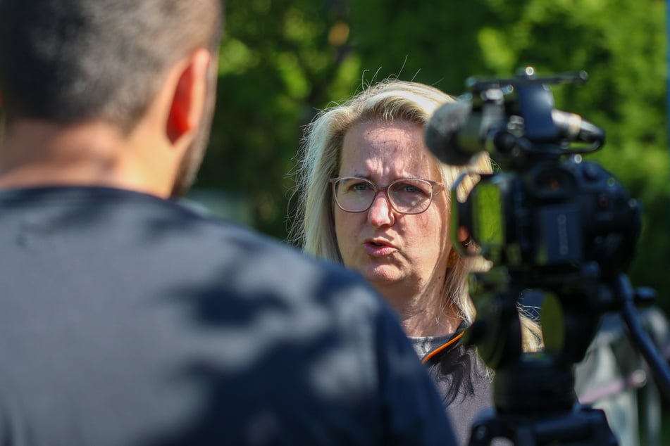 Janine Nordengrün (43) befand sich mit ihrer Familie in der Gartenanlage in Dölzig, in deren Nähe die Polizei am Sonntagnachmittag einen entlaufenen Tiger erschoss.