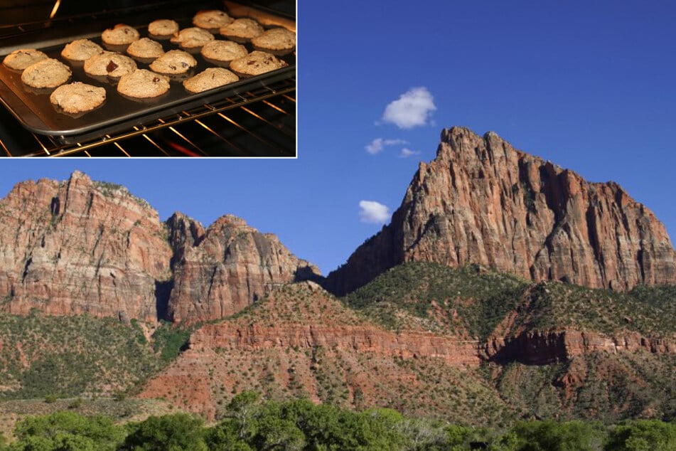 Zion National Park rangers bake cookies inside car during heat wave