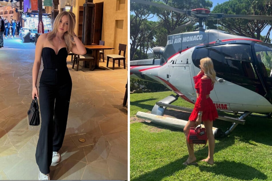 Helikopter statt Bus: Die Tochter von Multimillionär Robert Geiss (59) genießt die Vorzüge ihres privilegierten Lebens.