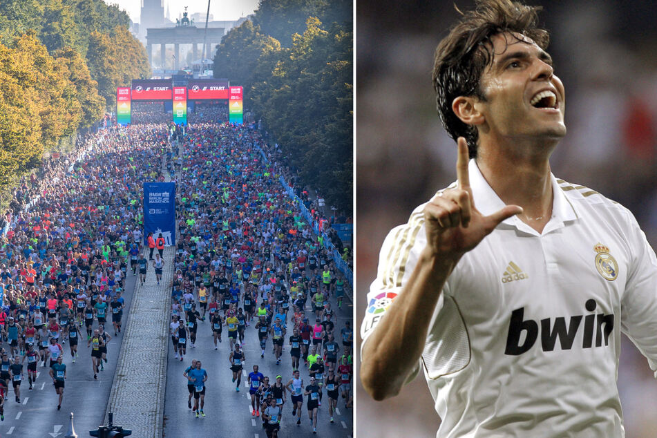 Der Brasilianer Kakà (40) wechselte 2009 für 67 Millionen Euro zu Real Madrid. Am Sonntag wird er am Berlin-Marathon teilnehmen. (Bildmontage)