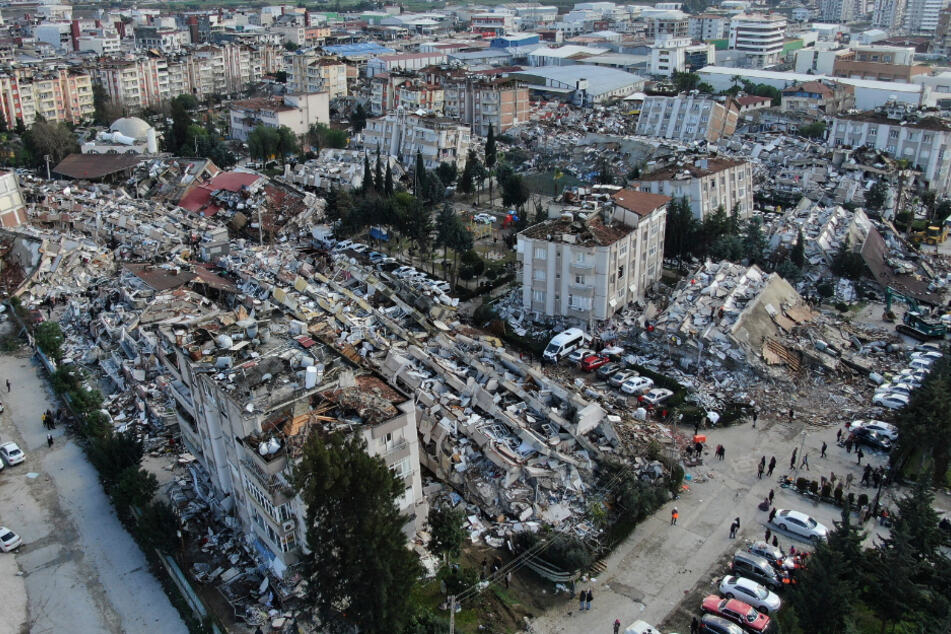 Das Zentrum der Stadt Hatay an der türkisch-syrischen Grenze wurde bei dem Erdbeben zerstört.