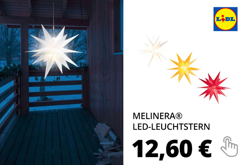 MELINERA® LED-Leuchtstern, 18 Spitzen, 10 m Zuleitung