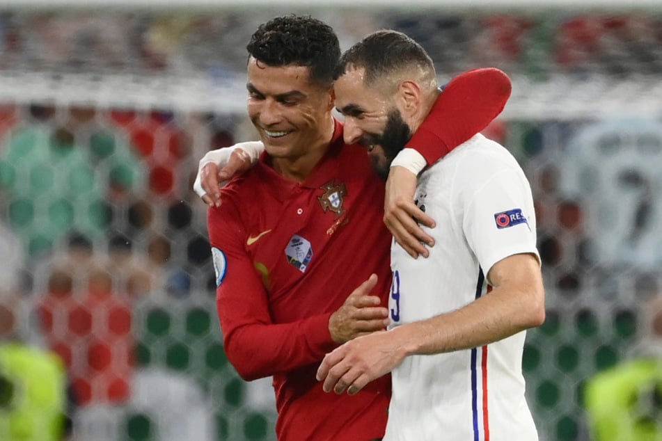 Zusammen mit Cristiano Ronaldo (41, l.) feierte Karim Benzema (38) seine größten Erfolge.
