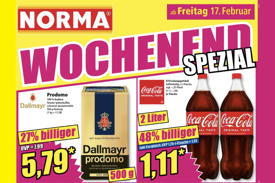 Wochenend-Spezial bei NORMA ab Freitag (17.2.).