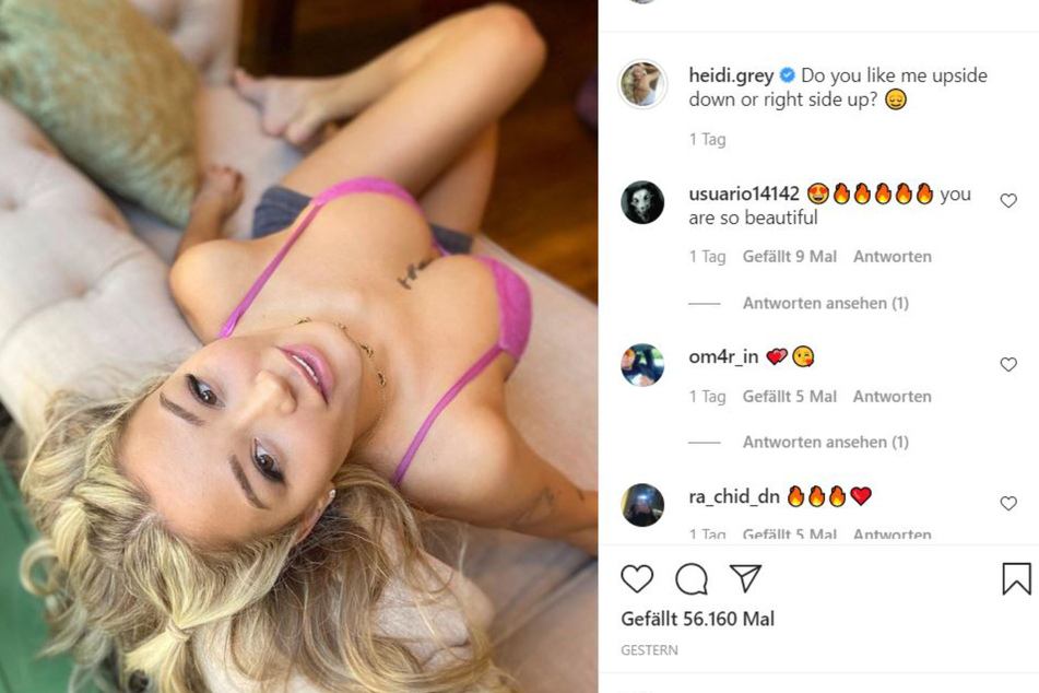 Fans love Heidi Grey's lingerie photos.