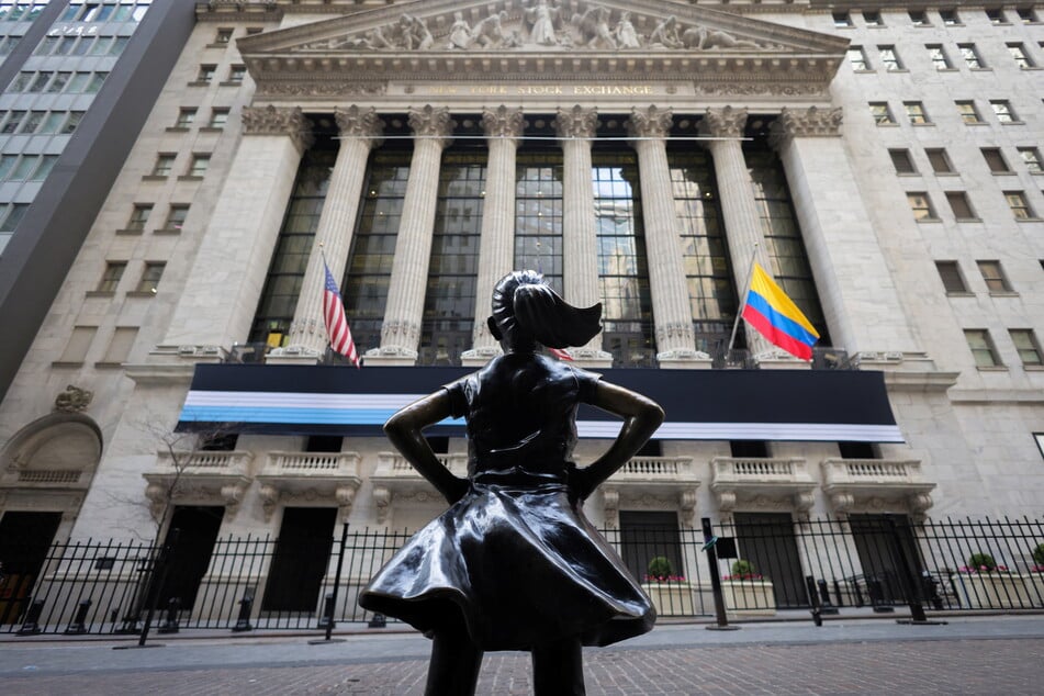 The Fearless Girl statue stands outside the New York Stock Exchange in Manhattan's financial district.