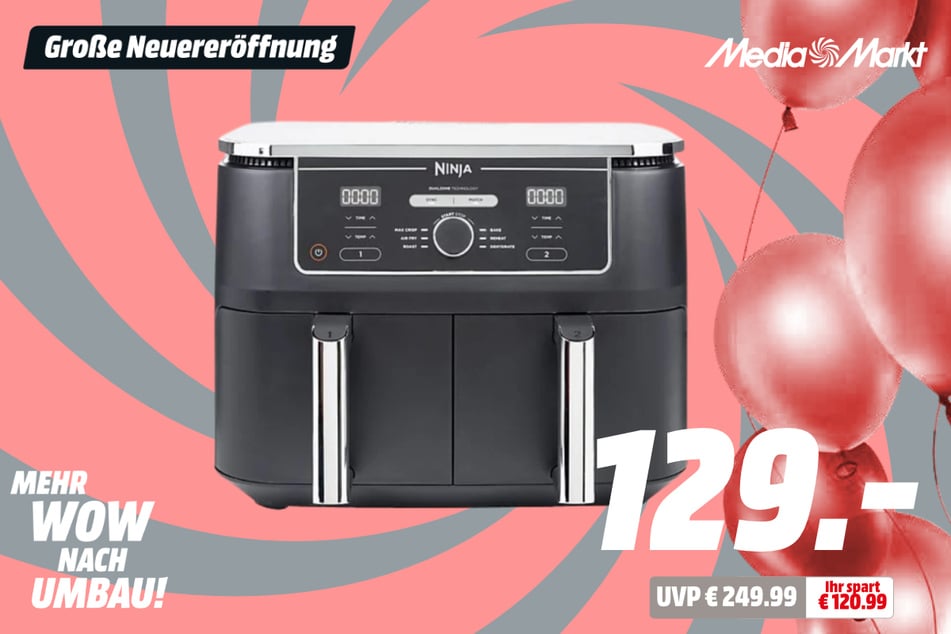 Ninja-Heißluftfritteuse für 129 statt 249,99 Euro.