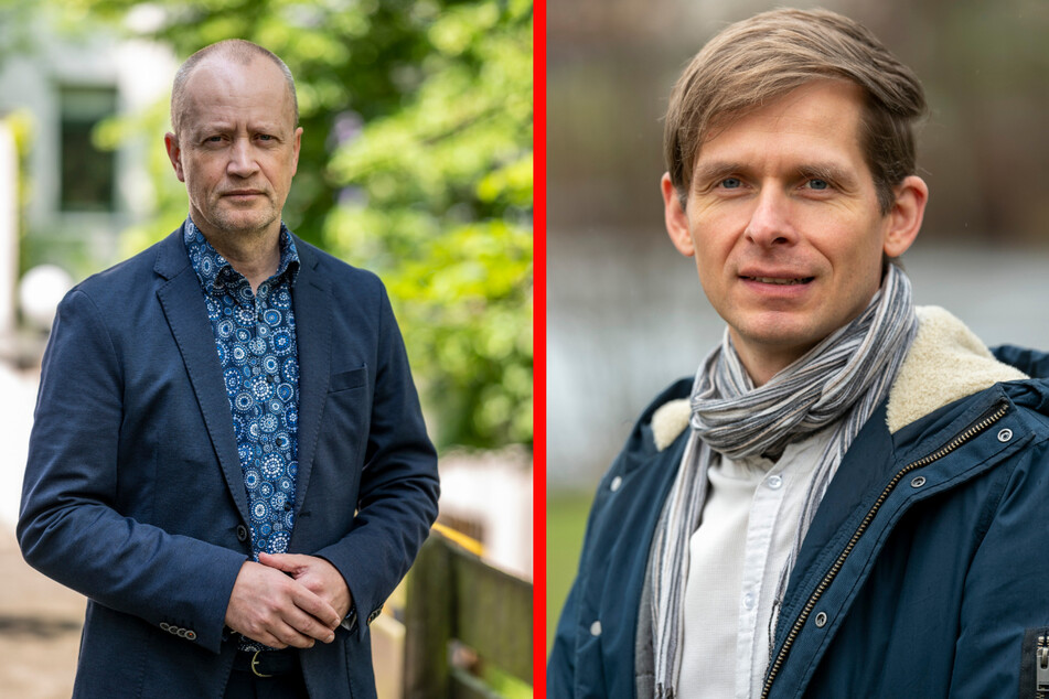 Mathias Hofmann (55, l.), Vorstand der Kindervereinigung, sieht die "Verreiser" in finanzieller Gefahr. Stadtrat Maik Otto (43, SPD) will eine Lösung für die Förderung von Kinder- und Jugendreisen finden.