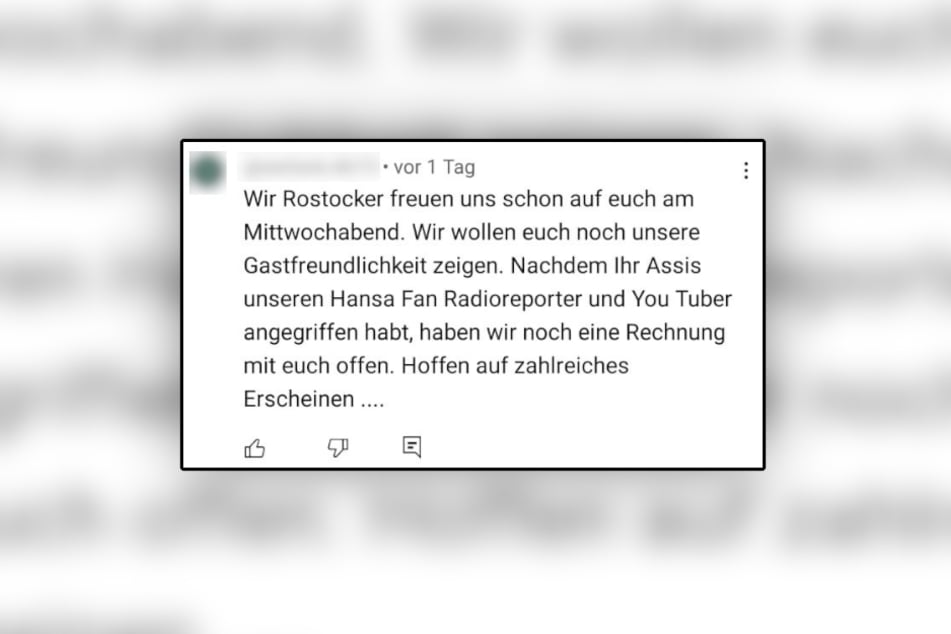 Dieser Kommentar stand unter der FCE-Pressekonferenz, die auf YouTube lief.