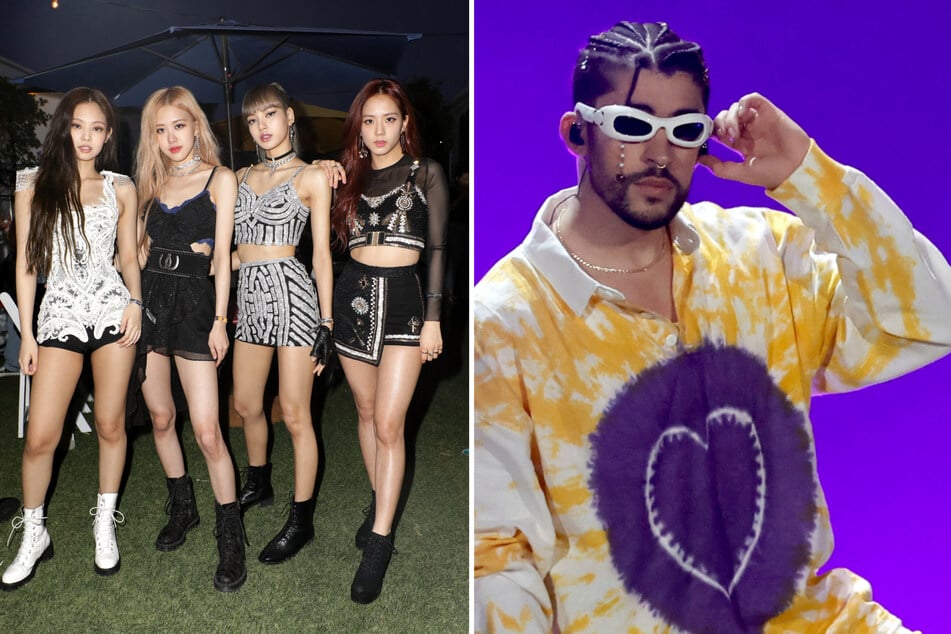 Bad Bunny (r.) and K-pop sensation BLACKPINK will headline Coachella in 2023.