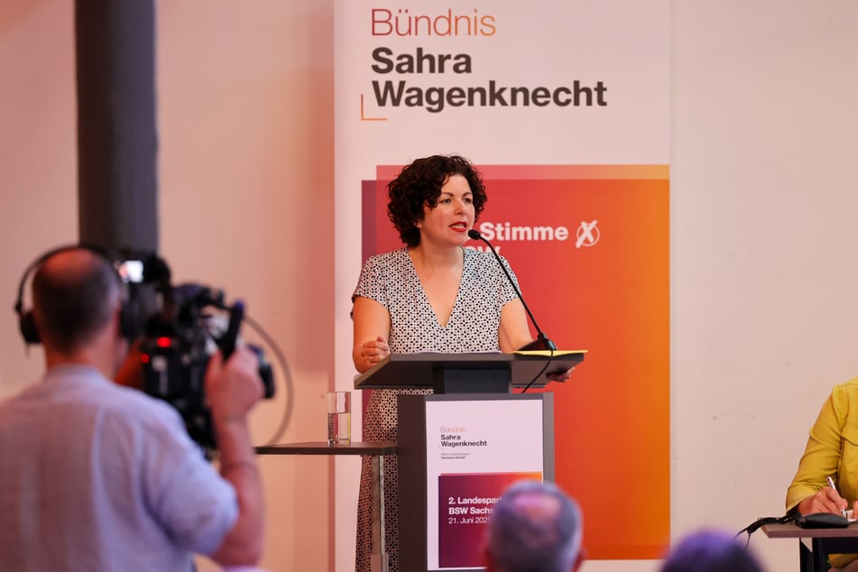 BSW-Bundesvorsitzende Amira Mohamed Ali (45) sieht ihre Partei in Sachsen-Anhalt auf keinem einfachen Weg.