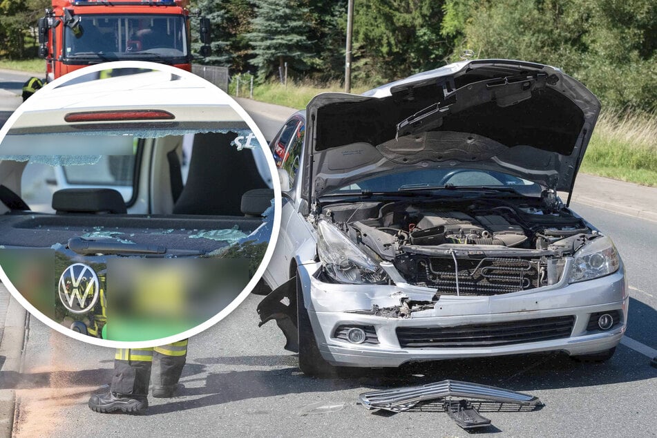 Unfall auf der B96: Benz-Fahrer trieft und kracht VW ins Heck