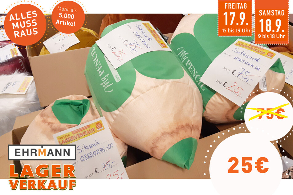 Sitzsack für 25 statt 75 Euro