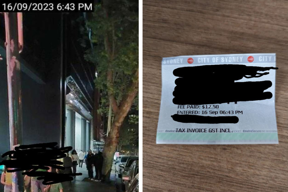 Neben einem Beweisfoto des Ordnungsamtes (l.) postete der Reddit-User auch sein gültiges Parkticket.