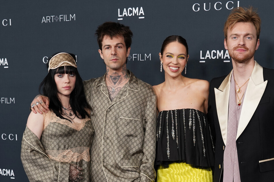 (From l to r) Billie Eilish, Jesse Rutherford, Claudia Sulewski, and Finneas attended the LACMA Art + Film Gala together in November.
