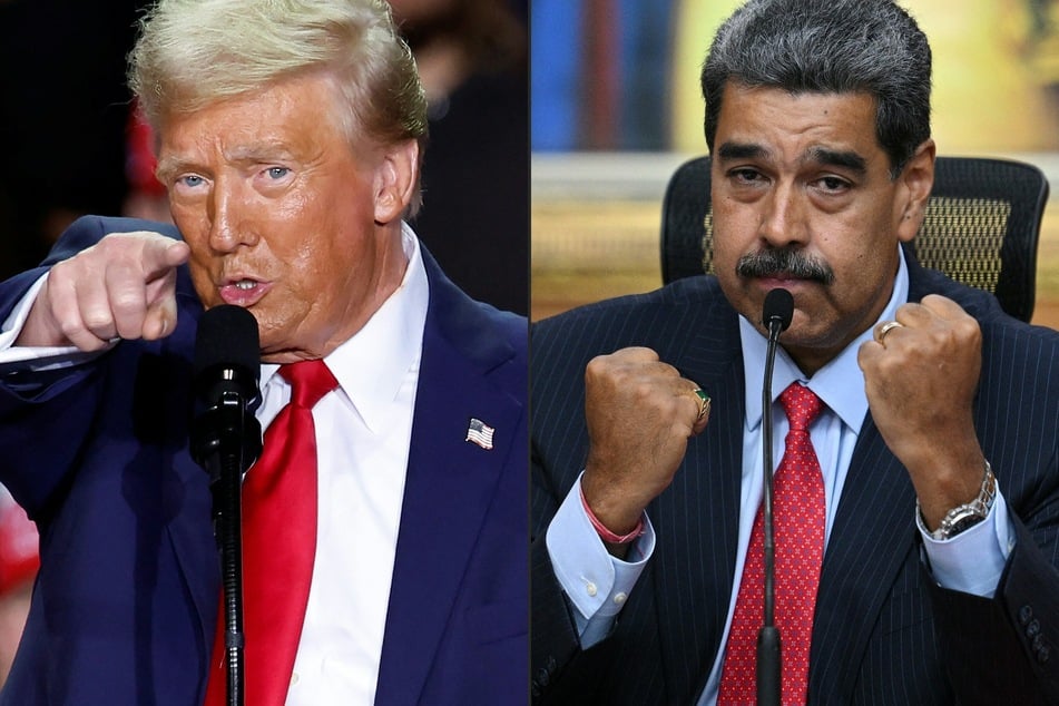 Venezuelan President Nicolas Maduro (r.) has announced the deployment of 4.5 million militia members in response to increased threats from Donald Trump's administration.