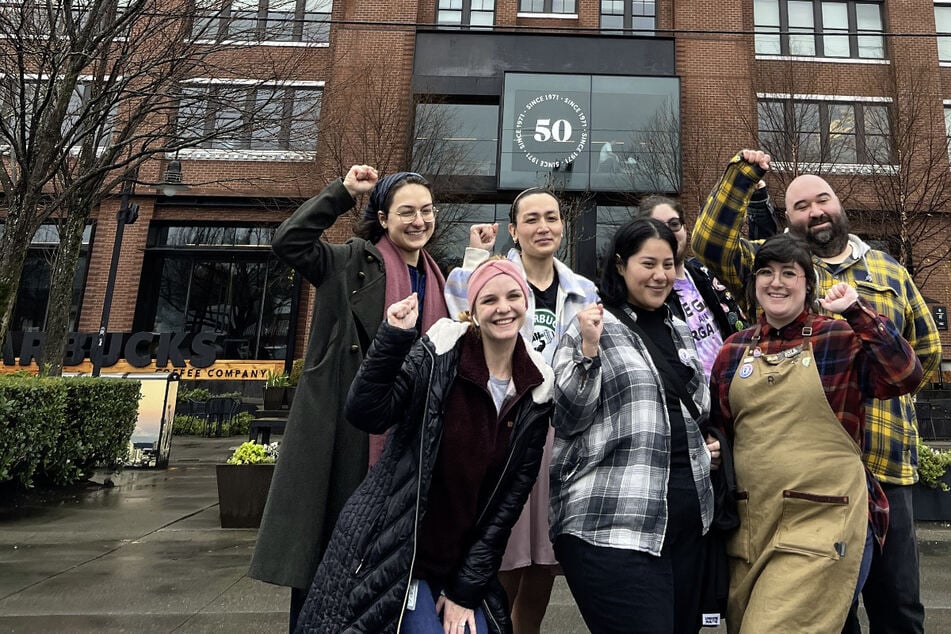 Starbucks workers at the Reserve SoDo store inside the company's headquarters in Seattle, Washington, have successfully formed a union.