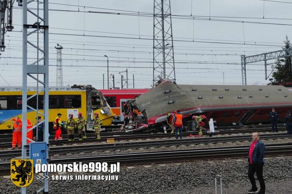 In der polnischen Stadt Gdynia kollidierten am Donnerstagmorgen zwei Züge.