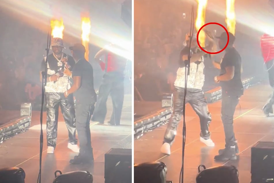 50 Cent warf während seiner Show ein Mikrofon von der Bühne aus und traf damit mutmaßlich eine Radiomoderatorin am Kopf.