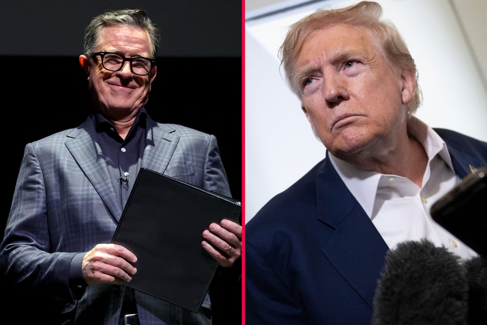 President Donald Trump once again took swings at the Late Show's Stephen Colbert, accusing him of having a "pure lack of talent."