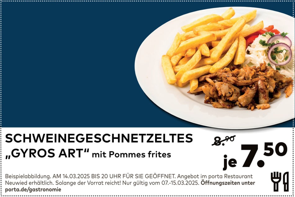 Mit einem Klick den Restaurant-Coupon herunterladen.