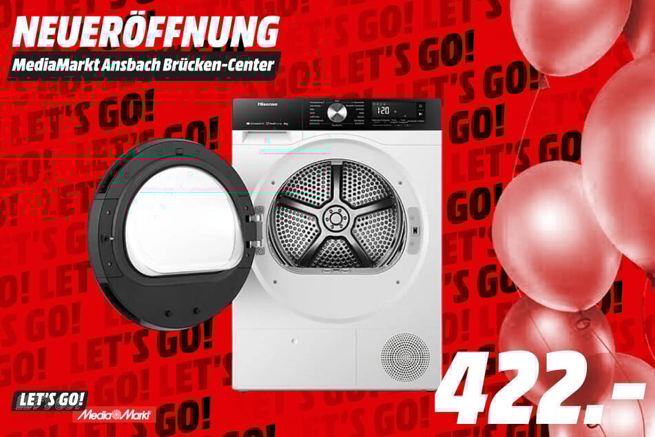Hisense-Trockner für 422 Euro.