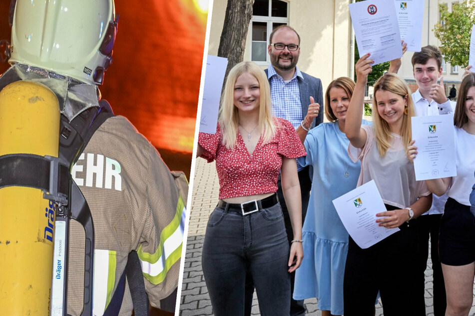 Sachsens einzige Schule mit Feuerwehr-Unterricht: Der Nachwuchs ist mit Feuereifer bei der Sache