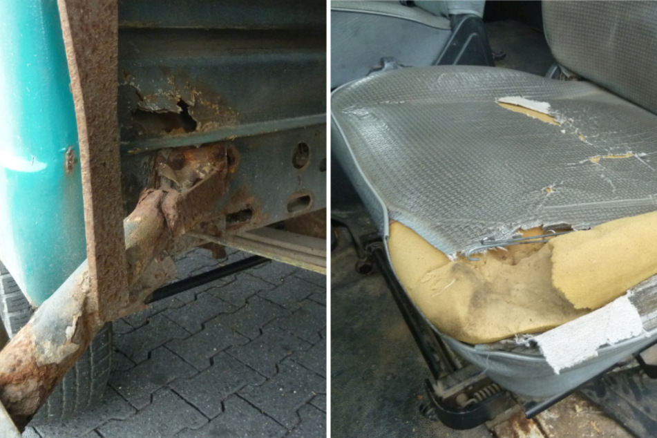 Ein beschädigter Fahrersitz und durchgerostete Stellen waren nur zwei der vielen festgestellten Mängel.