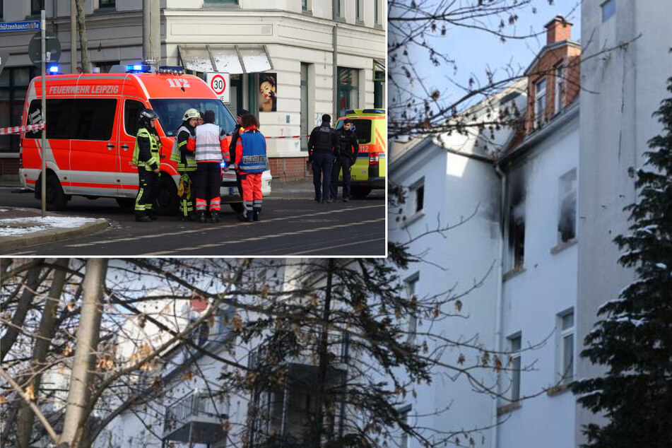 Leipzig: Wohnung im Leipziger Osten in Flammen: Polizei nimmt Mieter (38) fest