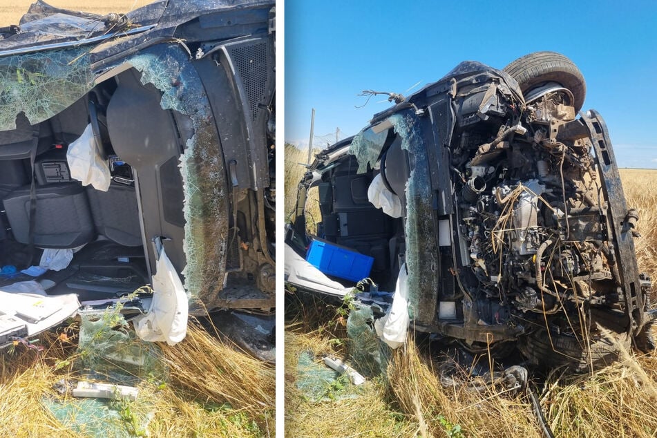 Heftiger Unfall auf der A36: VW überschlägt sich mehrfach