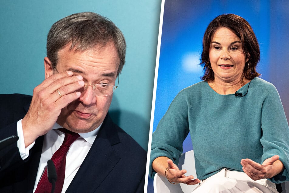 Armin Laschet (60, CDU) und Annalena Baerbock (40, Grüne) müssen sich vorsehen. In Umfragen schneiden sie immer schlechter ab.