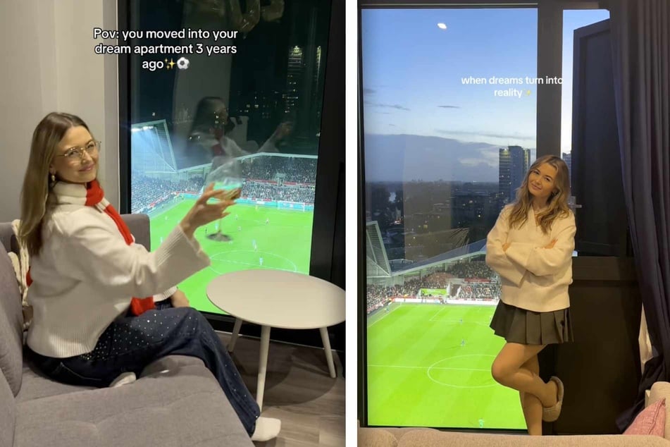 Die britische Sängerin Noemi Oberhauser wohnt in dem besagten Apartment-Komplex und präsentiert ihren Ausblick ins Stadion des FC Brentford gern stolz auf TikTok.