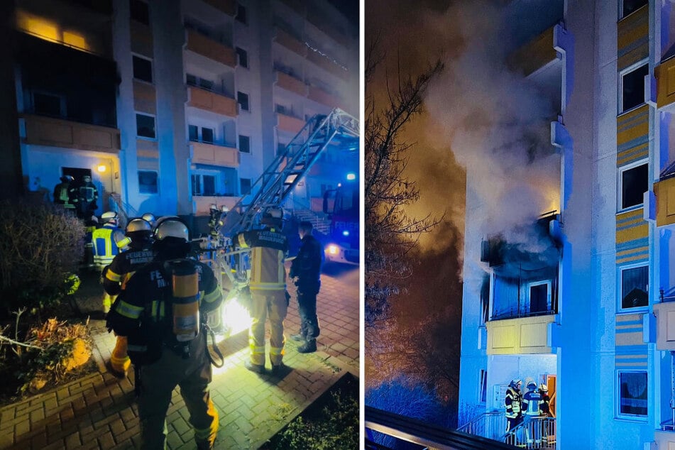 Polizei, Rettungsdienst und zwei Feuerwehren waren nachts vor Ort.