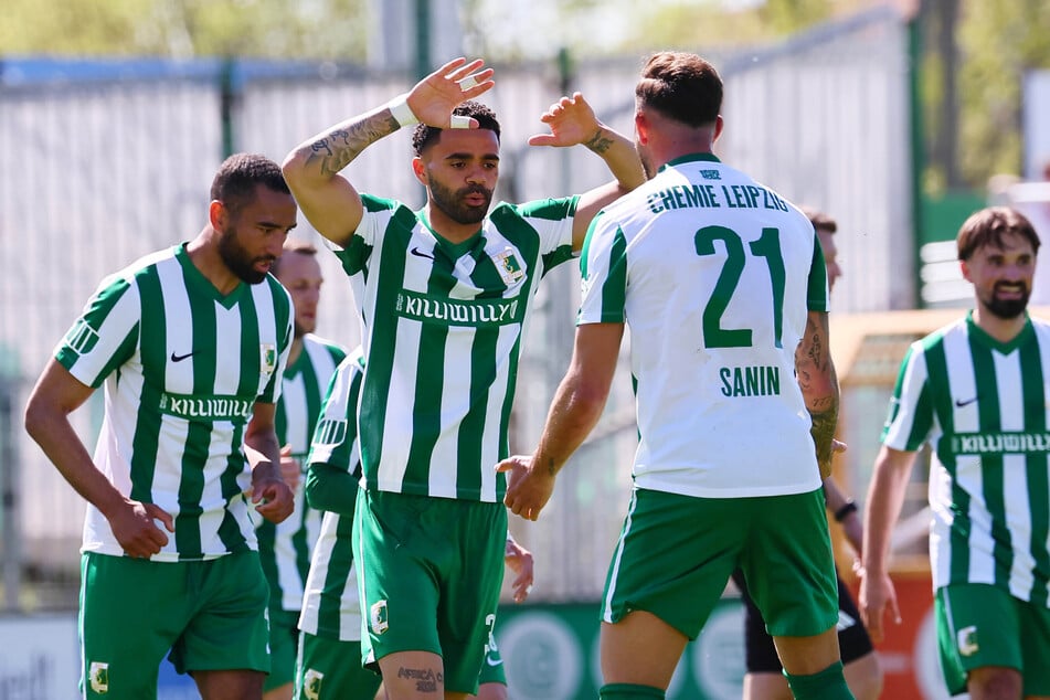 Mit seinem Tor zum zwischenzeitlichen 1:0 ebnete Stanley Ratifo (31, M.) den Weg zum wichtigen Sieg für die BSG Chemie Leipzig gegen Zehlendorf.