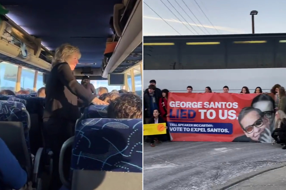 A handful of constituents of George Santos' are heading to Washington DC to deliver a petition of over 1,500 signatures calling for his resignation.