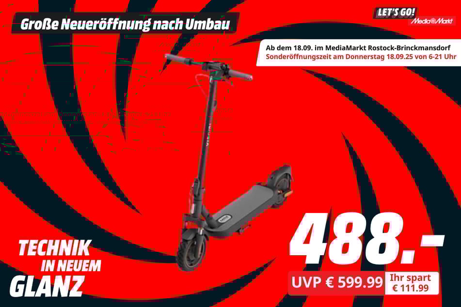 Xiaomi-E-Scooter 5 Max 
für 488 statt 599,99 Euro.